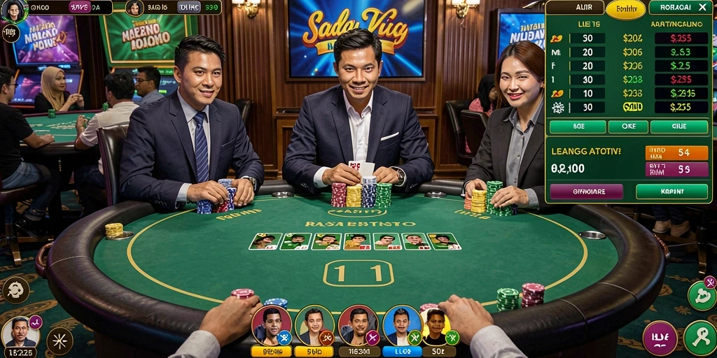 Tangkapan layar dengan berbagai karakter yang dapat dipilih.